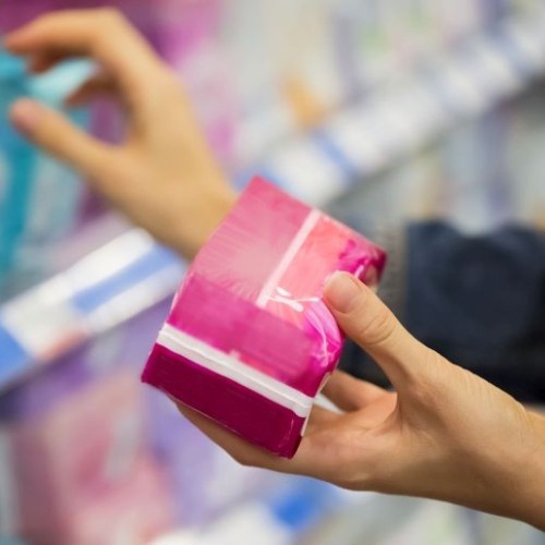 Sanitary care package being handed over